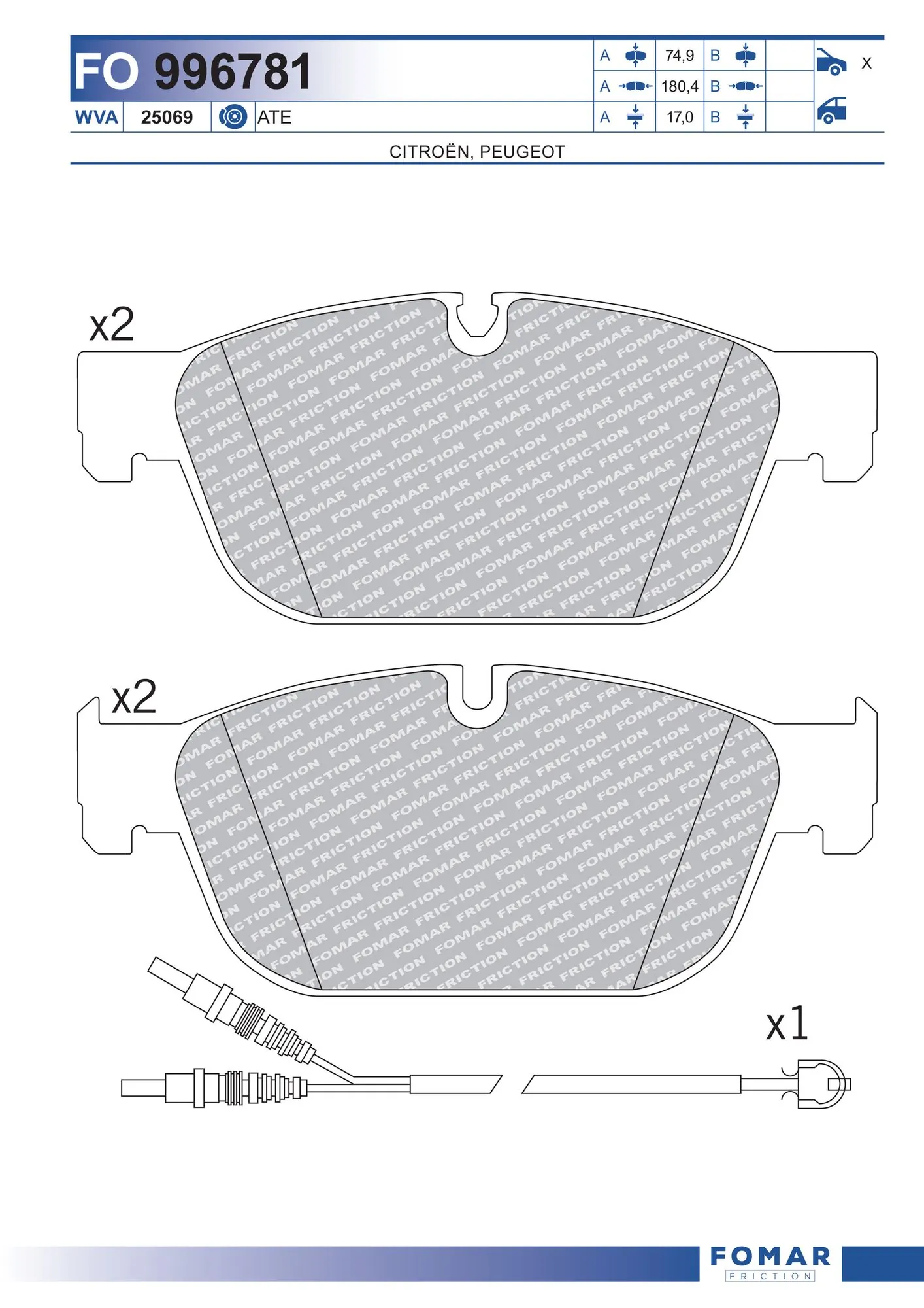 Brake Pad Set, disc brake